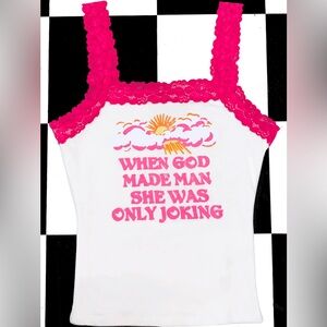 OMIGHTY she was only joking lace cami size L